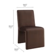 thumbnail image 4 of Emory Upholstered Performance Velvet Dining Side Chair in Chocolate, 4 of 9