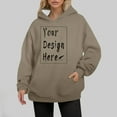 thumbnail image 3 of SIYUDAN Women's Sweatshirts Hoodies Long Sleeve Women Pullover Oversized Sweatshirt for WomenDark Gray Hooded Sweatshirt Fall Clothes Preppy Teen Clothes, 3 of 8