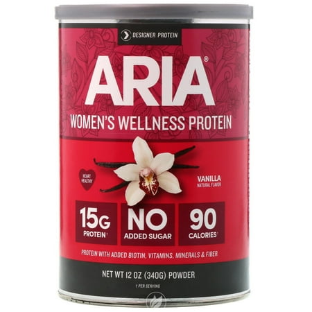 Designer Whey Aria Womens Protein Supplement Vanilla 12 Ounce, Pack of 2