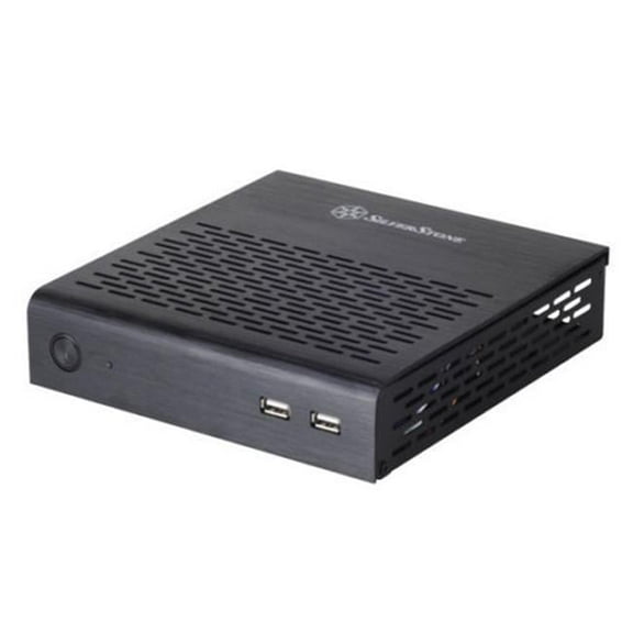 Silver Stone Technologies  Black - Petit Series Ultra Compact Thin Mini-ITX Case
