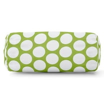 Majestic Home Goods Bolster Pillow Polka Dot (Large) Hot Green