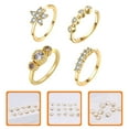 thumbnail image 2 of 4pcs Nose Cuffs Zircon Nose Rings Women Nose Cuffs Jewelry Fake Nose Rings, 2 of 8