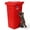 Red, variant on PLASTIC PRINCE 32 Gallon Trash Can with Wheels Outdoor Trash Can with Locking Lid Heavy-Duty Rolling Trash Bin Plastic Outside Garbage Can Wheeled Brown for Home Hospitals Restaurants Offices