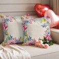 thumbnail image 2 of Easter Throw Pillow Covers 16x16 Inch Set of 2 Easter Eggs Flower Decorative Pillow Covers Colorful Egg Leaves Cushion Cover Pillowcase for Sofa Couch Bed Home Decor, 2 of 9