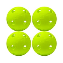 Franklin Sports Plastic Softballs - Indestruct-A-Ball Plastic Practice Softballs - Official Size 11" Training Softball for Batting Practice - Yellow - 4 Pk