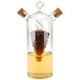 thumbnail image 1 of Dispensador de aceite de oliva y vinagre 2 en 1, vidrio soplado a mano resistente a la temperatura, para una decoración de cocina elegante y práctica, incluye dos corchos para almacenamiento, vertido, 1 of 5