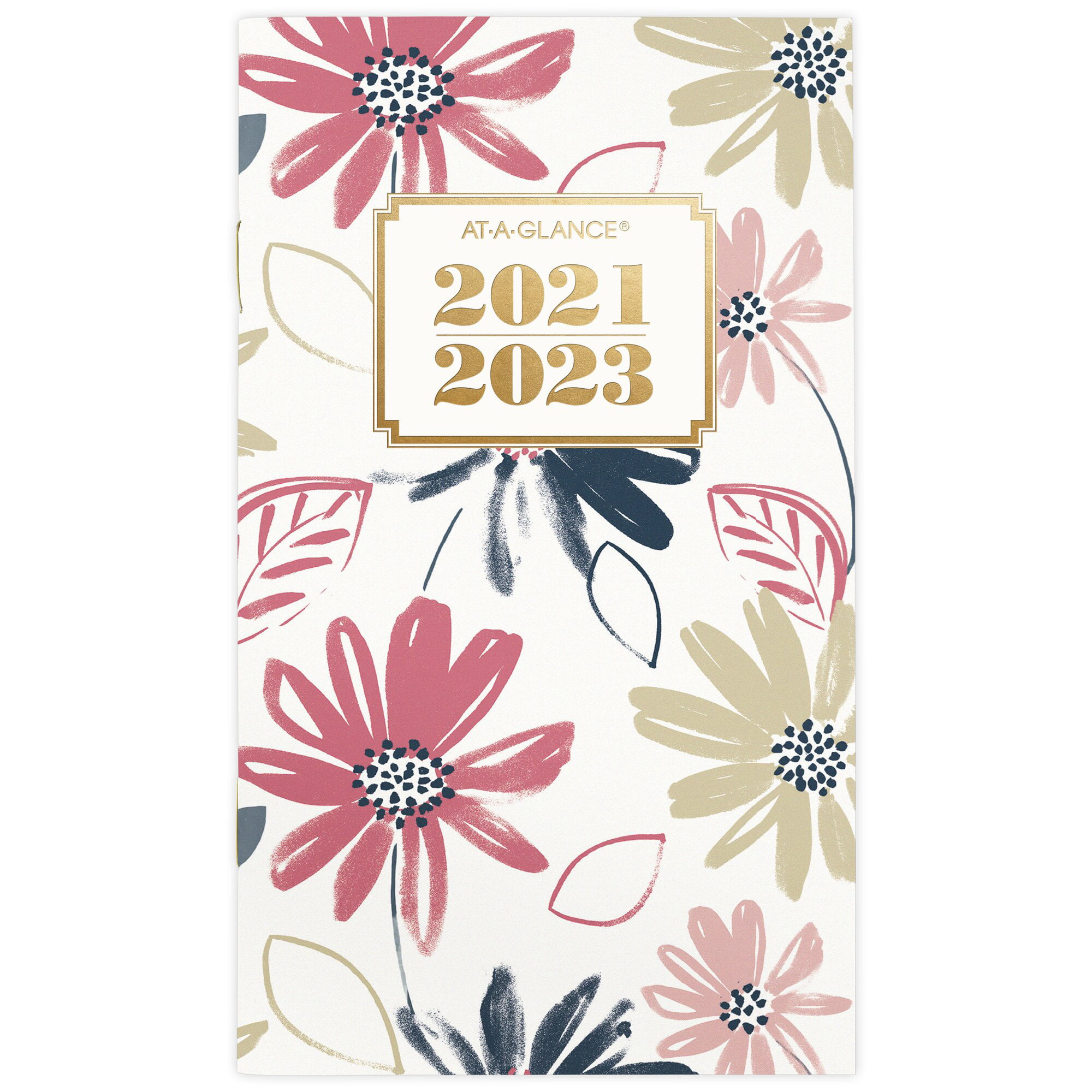3-1/2 x 6 2 Year Monthly Planner 2022-2023 Pocket Calendar by AT-A-GLANCE BADGE Floral Pocket Size 1565F-021