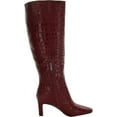 thumbnail image 2 of Sam Edelman Sylvia Scarlet Cherry Leather Pointed Toe Block Heel Knee High Boots (Scarlet Cherry, 5), 2 of 3