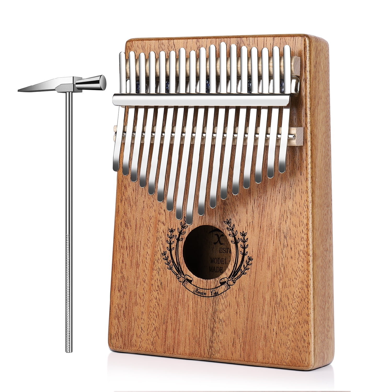 Kalimba 17 Keys Thumb Piano, Mbira 17 Tone Finger Piano Portable