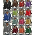 thumbnail image 3 of Womens Sweater Knitted Casual V-neck Solid Color Cardigan Sweater, 3 of 4