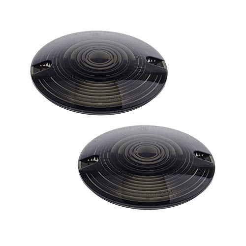 NTHREEAUTO Clignotants Couvre-Objectifs Fumés Compatibles avec Harley Touring Electra Glide Road King Softail