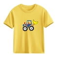thumbnail image 6 of Spazoro Girls T-Shirts Tee, Crew Neck 100%Cotton Short Sleeve Cute Print Casual Tops for Kids Yellow Size 6, 6 of 6