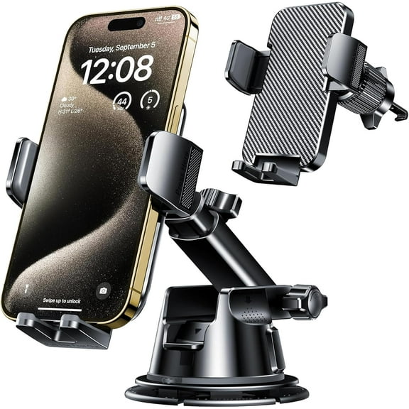 Dash Mounted Holders Phone Holders for Your Car Phone Mount for Car Windshield Dashboard Air Vent Universal Desk Mounts Hands Free Automobile Cell Phone Holder Fit for iPhone Smartphone