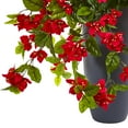 thumbnail image 3 of Nearly Natural 26in. Red Bougainvillea Artificial Plant in Planter, UV Resistant (Indoor/Outdoor), 3 of 5