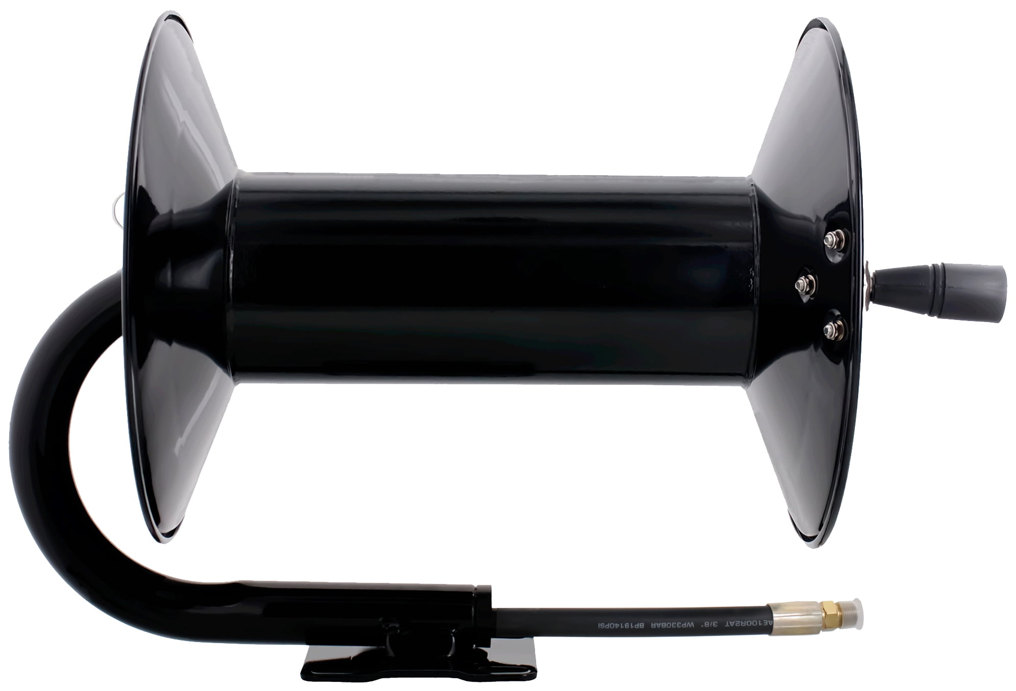 Steel Dragon Tools 4000 PSI 200' Black Powder Coated Pressure Washer Hose Reel