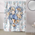 thumbnail image 5 of Fabric Shower Curtain, Summer Ocean Blue Seashell Starfish Coral Seaweed Shower Curtains with 12 Hooks Waterproof Machine Washable Bath Curtains for Bathroom, 48x 72in, 5 of 6