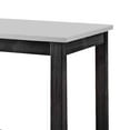 thumbnail image 2 of Rectangular Marble Top Counter Height Wooden Table with Trestle Base Gray, 2 of 5