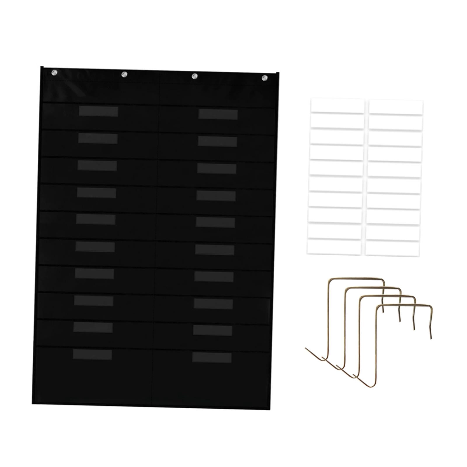Miulika Hanging Wall File Organizer Hanging File Folder Organizer Oxford Cloth 20 Pockets Pocket Chart for Notebooks School Classroom