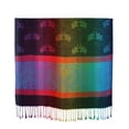 thumbnail image 6 of Double Side Rainbow Silky Tropical Colorful Exotic Pashmina Wrap Shawl Scarf, 6 of 6