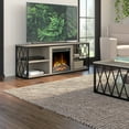 thumbnail image 2 of City Park 60W Electric Fireplace TV Stand in Dark Gray Hickory - Engineered Wood, 2 of 5