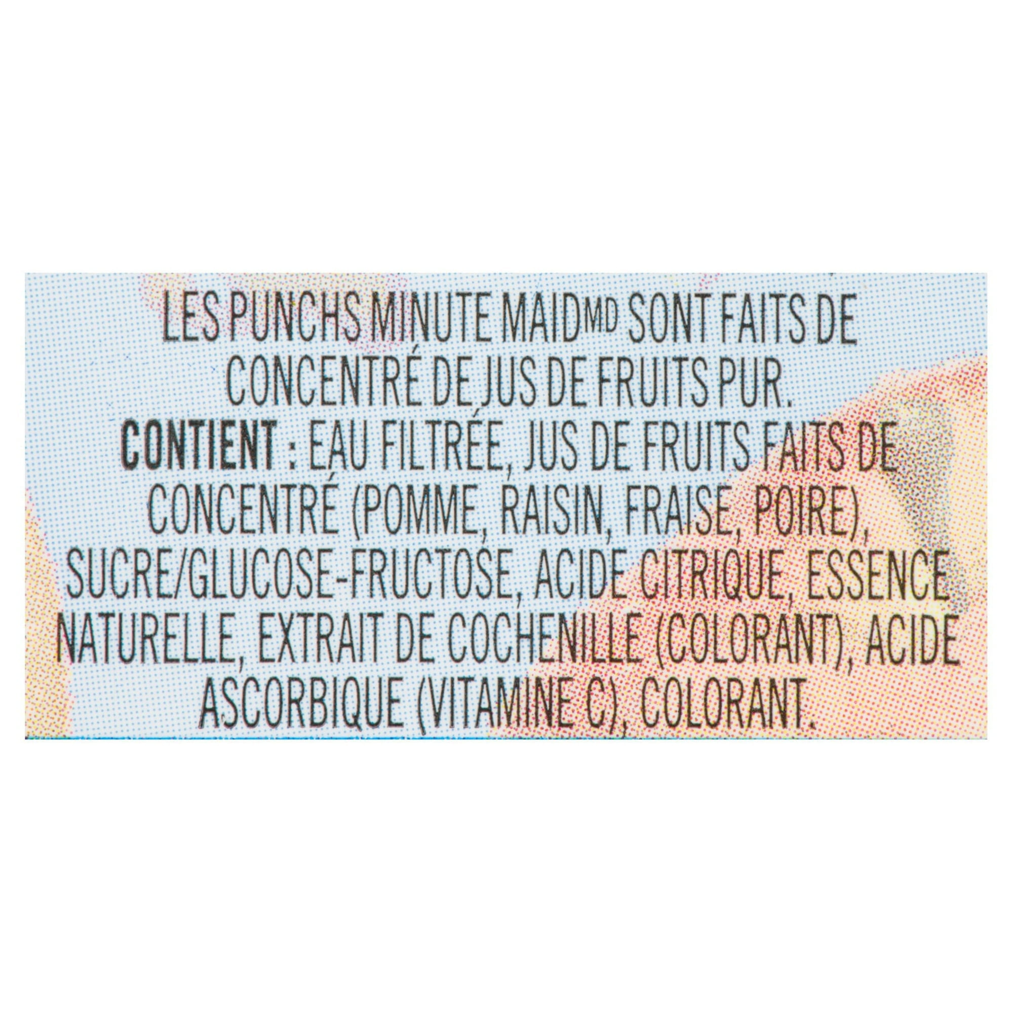 Minute Maid Punch aux baies, 200 ml, paquet de 10