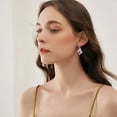 thumbnail image 4 of CACA LADY October Birthstone Earrings for Women 925 Sterling Silver Princess Earrings Jewelry, 4 of 4