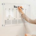 thumbnail image 3 of Acrylic Dry Erase Weekly Calendar Board To Do List Whiteboard Home Decor, 3 of 5