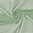 thumbnail image 7 of Ox Bay Rory Pastel Green/White Striped Lightweight Cotton with Tassels Throw Blanket, 50" x 60", 7 of 7