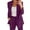 Purple, variant on LEKDFST Women's 2 Piece Suit Lady One Button Business Work Office Slim Fit Blazer Jacket Pants Set Green L
