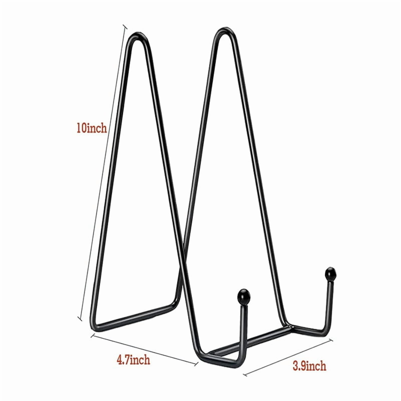 6 Pack Large Plate Holder Display Stand-10 Inch Tall Plate Stands for Display-Metal Picture Frame Stand-Big Easel Stand,6x Bracket,Black