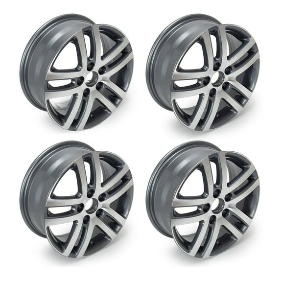 16" Wheel Rim 16x6.5-inch Grey, for 2005-18 Volkswagen Jetta, 4 Count, OEM Quality Replacement Rim