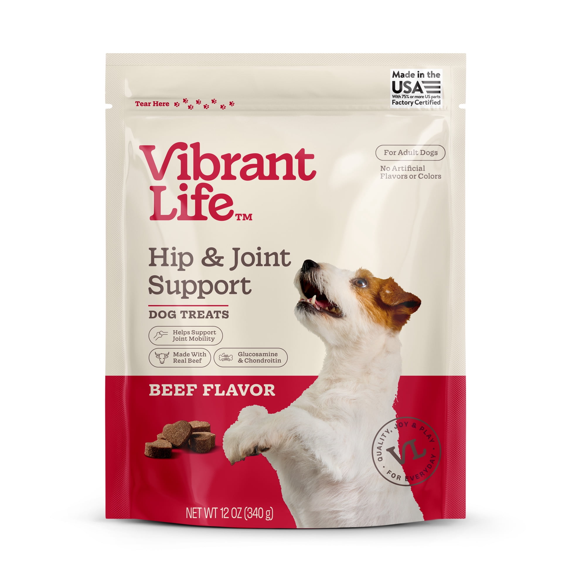 Vibrant Life Hip & Joint, Functional Treats for Dogs, 6 Pack, 12oz