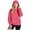 1#Watermelon Red, variant on Kiijoy Toddler Girls Hoodie Solid Long Sleeve Hooded Sweatshirt with Pocket, Sizes 4-5