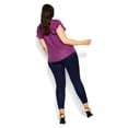 thumbnail image 4 of City Chic Women's Plus Size Zip Fling Shot Sleeves Relaxed Fit Top, 4 of 5