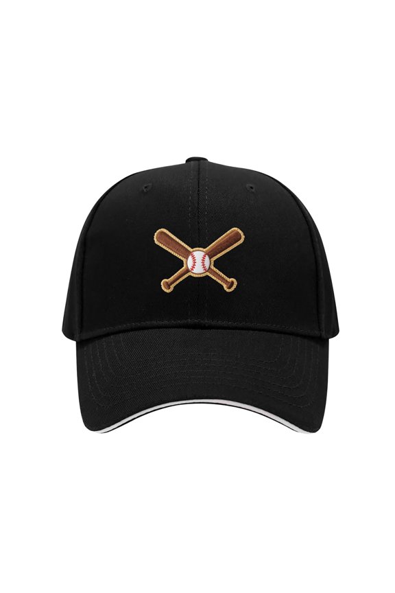 Baseball Bat Embroidered Adjustable Cotton Sports Fan Baseball Dad Hat