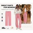 thumbnail image 2 of SWQZVT Womens Straight Leg Sweatpants Drawstring Sweat Pants with Pockets Elastic Waisted Lounge Casual Trousers, 2 of 7
