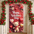 thumbnail image 6 of Red Theme Valentine's Day Banner Rose Decor Love Display Heart Balloon Cupid Design Heart Backdrop for Valentine's Party Romantic Date Couple Celebration, 6 of 9