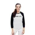 thumbnail image 2 of Nurse Life Unisex 3/4 Sleeves Baseball Raglan T-Shirt Tee White Black X-Small, 2 of 4