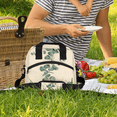 thumbnail image 2 of Herdesigns Eucalyptus Leaves Insulated Lunch Bag for Women Men Adults Large Reusable Lunch Box Leakproof Portable Cooler Tote Bags with Adjustable Shoulder Strap, 2 of 7