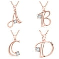 thumbnail image 3 of Eosunjian 26 Capital Letter Pendant Necklace Cubic Zirconia Rose Gold Jewelry Accessory, 3 of 13
