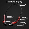 thumbnail image 2 of Casque Bluetooth, Casque Sans Fil Bluetooth 4.0 avec Écouteurs Rétractables, Écouteurs Anti-Bruit Anti-Transpiration Sport, 2 of 9