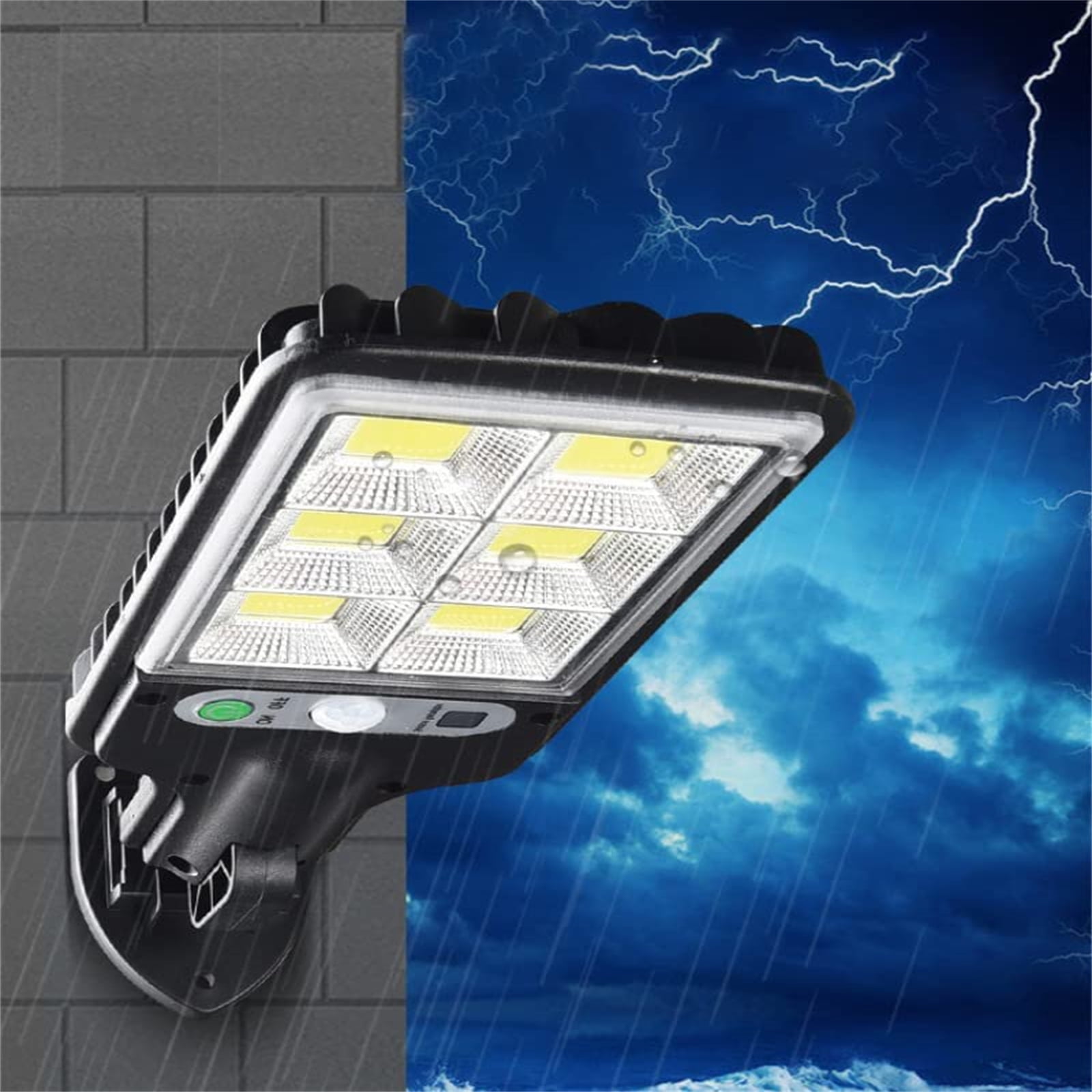 Qoosea 2 Pack Solar Street Lights Outdoor LED Motion Sensor Flood Light, Waterproof Solar Powered Security Lights Dusk to Dawn Wall Lamp for Yard, Garden, Patio, Gate, Path, Street