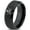 Black Bevel Tungsten, variant on Tungsten Skull Crossbones and Swords Band Ring 8mm Men Women Comfort Fit Black Dome Polished