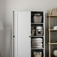 thumbnail image 3 of Elite Plus 38" Wide Storage Cabinet with Sliding Doors, White, 3 of 9