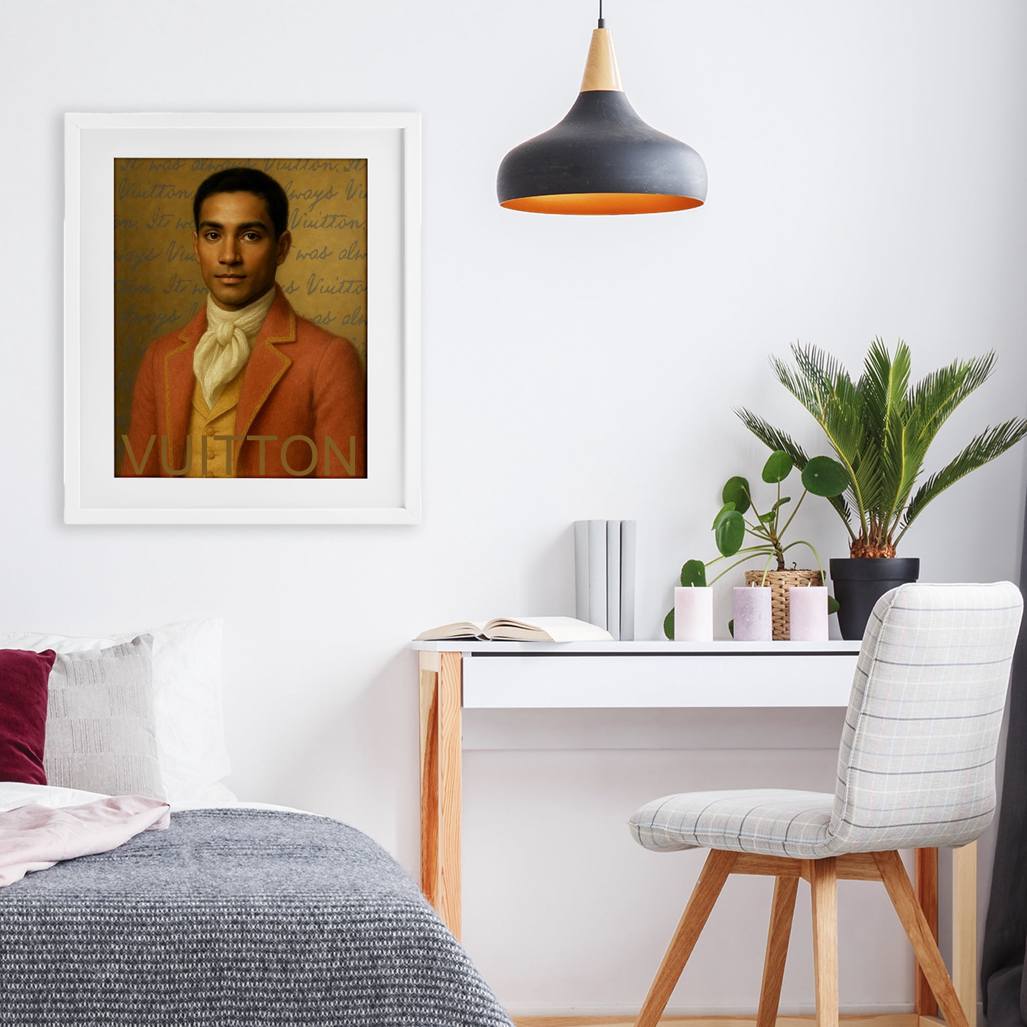 Stupell Industries Vintage Fashion Gent White Framed Print Under Glass, design by Grotto Studios