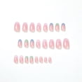 thumbnail image 2 of Fofosbeauty 24 pcs Press on Nails, Medium Colorful French Tip Nails, Almond Colorful Weekdays French, 2 of 7