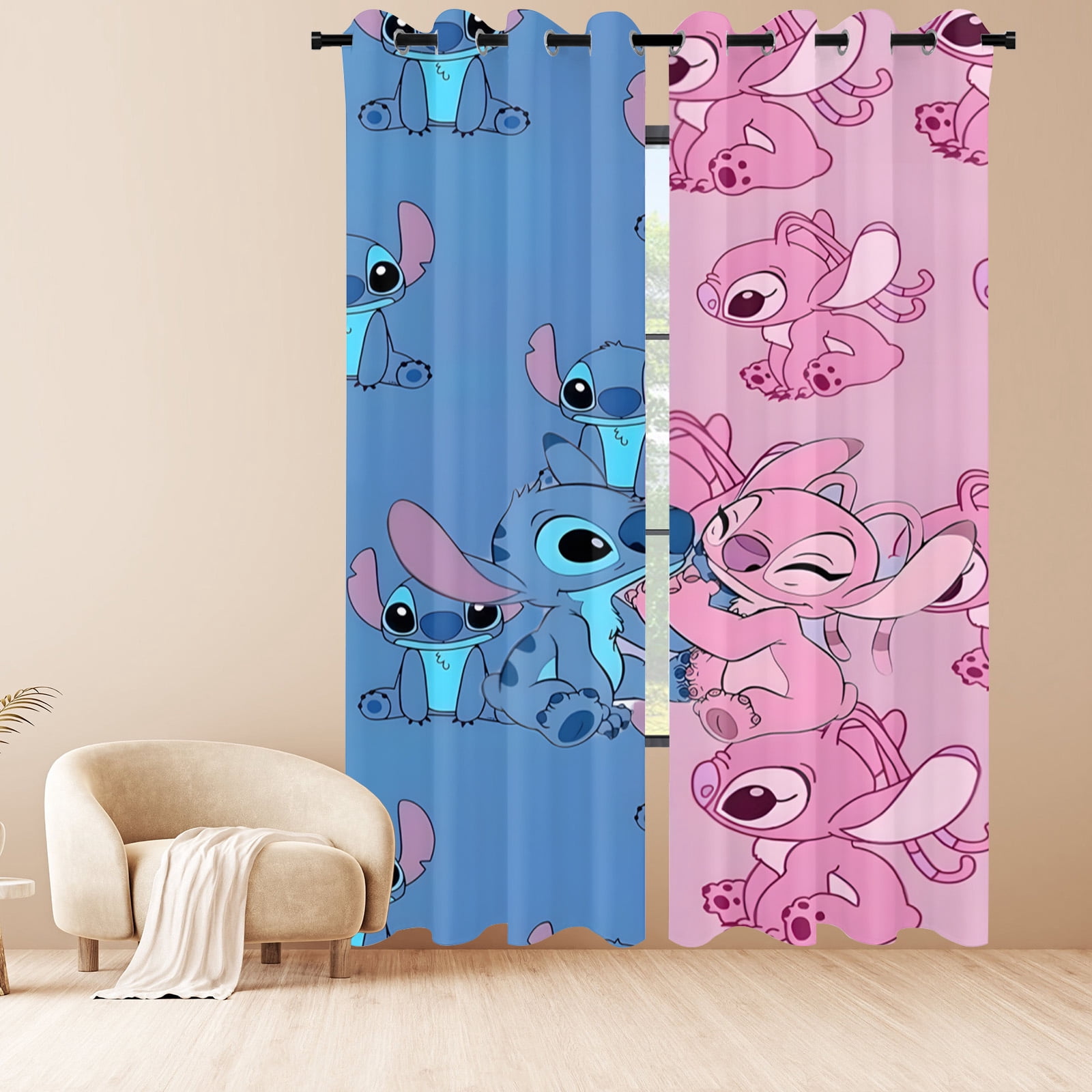 Curtains Cartoon Character Curtains for Boys Girls Bedroom 42Wx63H Inches,2 Panels Window Treatment Set for Living Room Decor