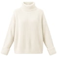thumbnail image 7 of LUVDA Women's Chunky Ribbed Sweaters Long Sleeve Pullover Turtleneck Loose for Winter, 7 of 7
