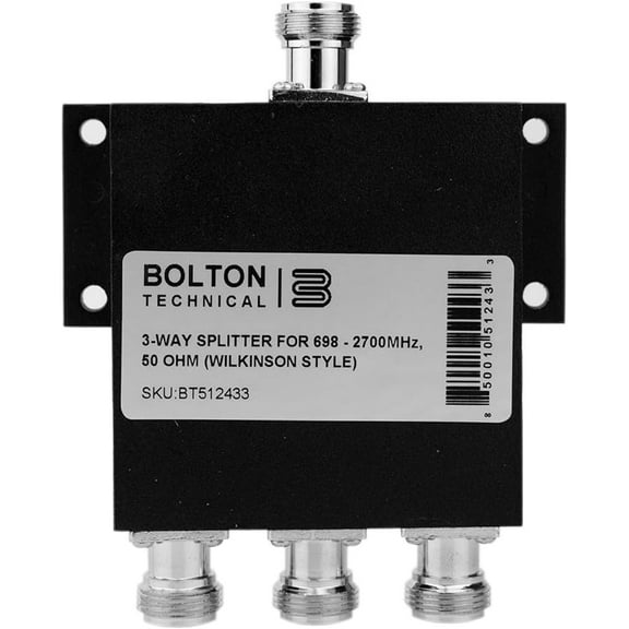 Bolton 3-Way Splitter For 698-2700Mhz | 50 Ohm (Wilkinson Style)