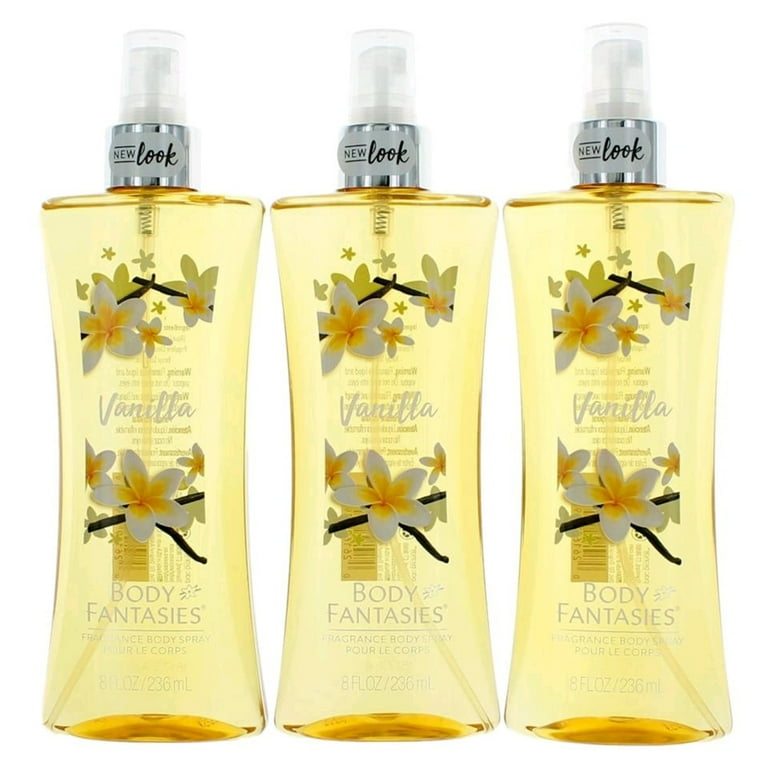 BODY FANTASIES Vanilla 50ml 5本セット Body Fantasies Vanilla Perfume Body Spray Mist, Pack of 3, 8 oz